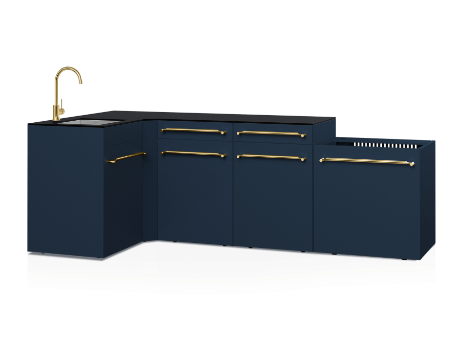 Cuisine d'extérieur Fusion avec angle et évier 5 modules...