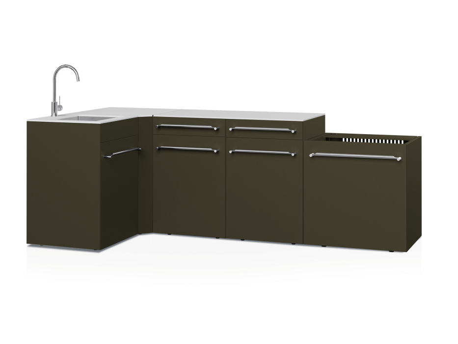Cuisine d'extérieur Fusion avec angle et évier 5 modules...