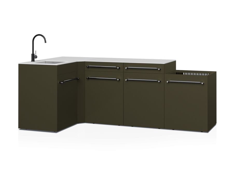 Cuisine d'extérieur Fusion avec angle et évier 5 modules...