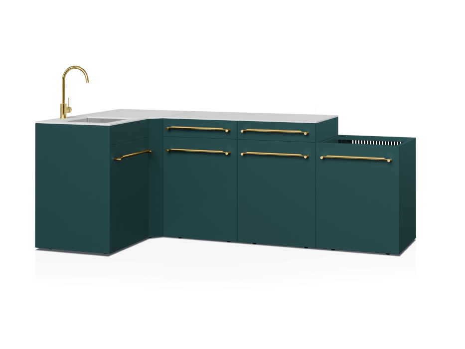 Cuisine d'extérieur Fusion avec angle et évier 5 modules...