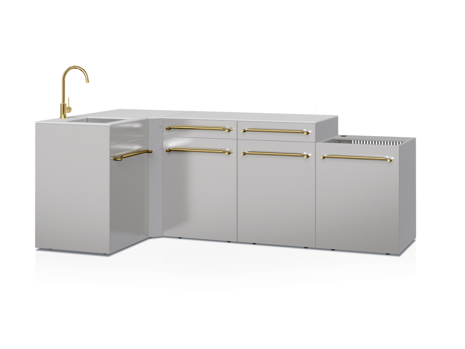 Cuisine d'extérieur Fusion avec angle et évier 5 modules...