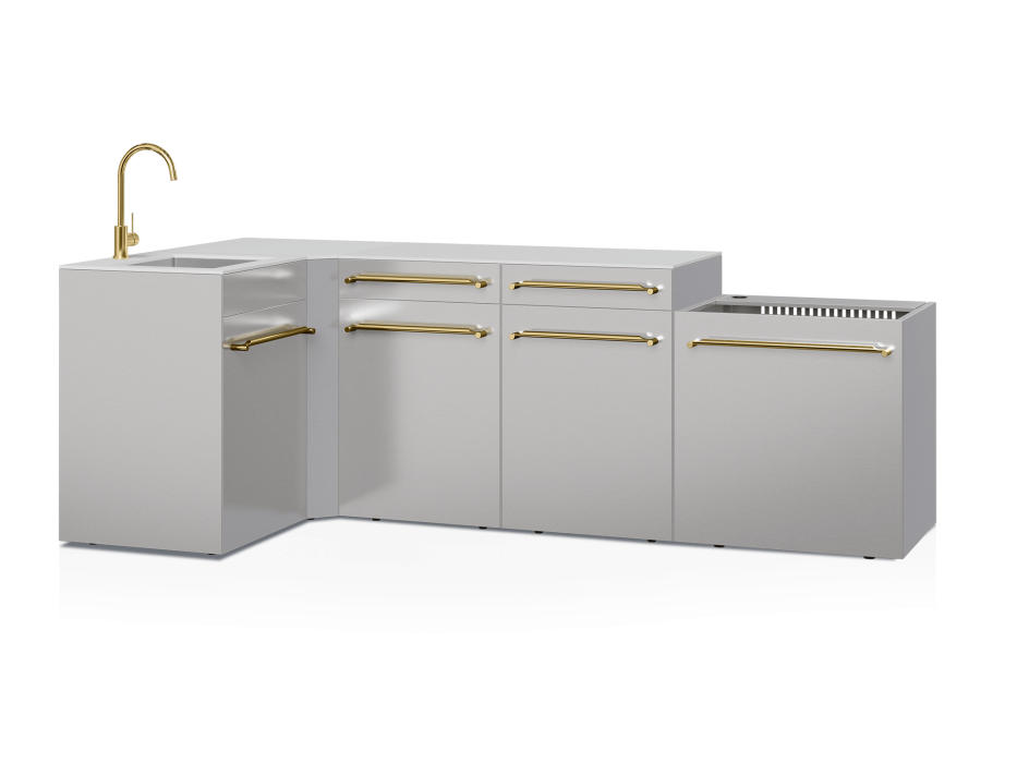 Cuisine d'extérieur Fusion avec angle et évier 5 modules...