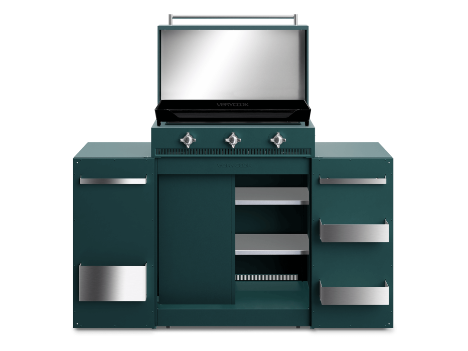 Plancha-Gasgrill EXCELLENCE 3 Brenner - emaillierte...