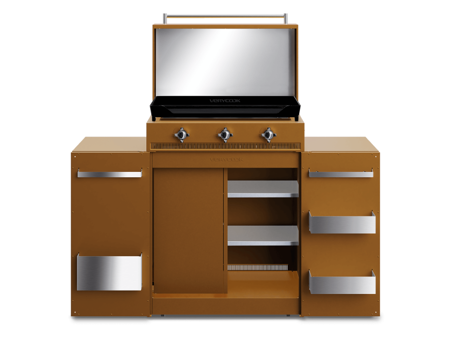 Plancha-Gasgrill EXCELLENCE 3 Brenner - emaillierte...