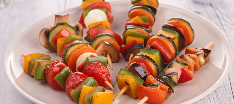 Spieße mit mediterranem Gemüse